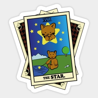 TAROT CARDS DECK | THE STAR. | FORTUNE CAT Sticker